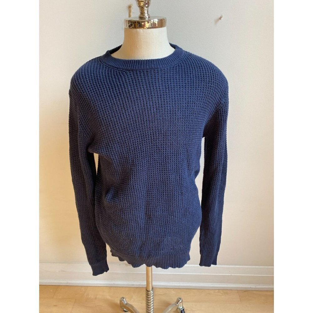 RDI BNWOT waffle knit blue pullover sweater sz Medium